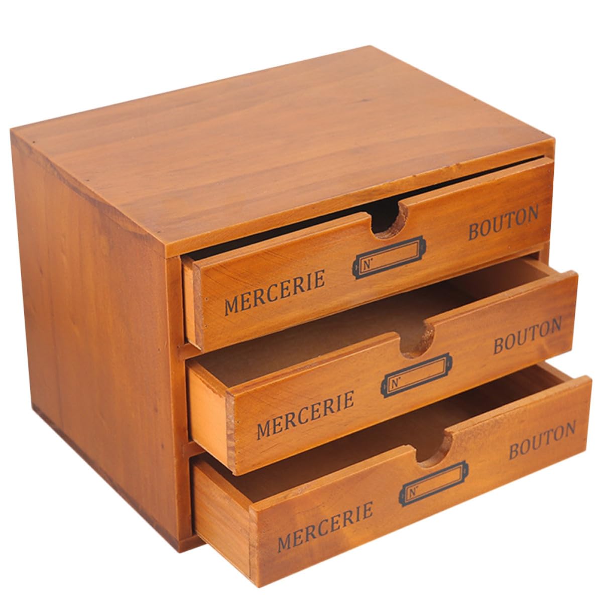 HOMSFOU Organizer da Scrivania Grande Capacità in Legno, con Cassetto