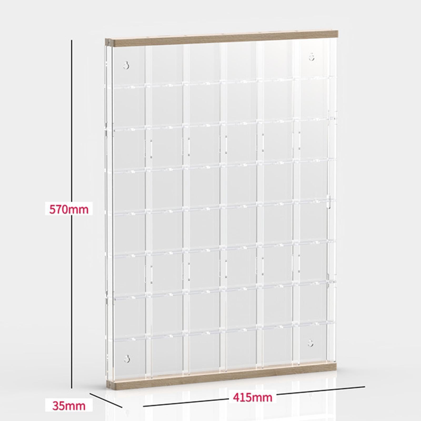 Badges Display Box Acryl Sammlerbox Pins Brotdose Organizer Holz Aufbewahrungsbox Staubschutz Funktion für Pins Broschen Medaillen Sammlung Heimdekora