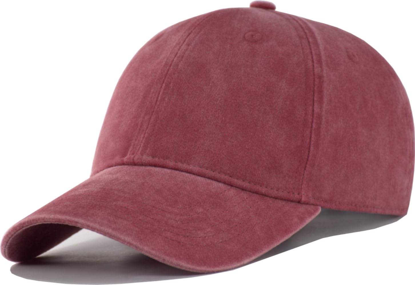 TSSGBL Vintage Cotton Washed Dad Hat Adjustable Plain Baseball Cap Summer Soft Workout Ball Cap for Men Women, Burgundy Red