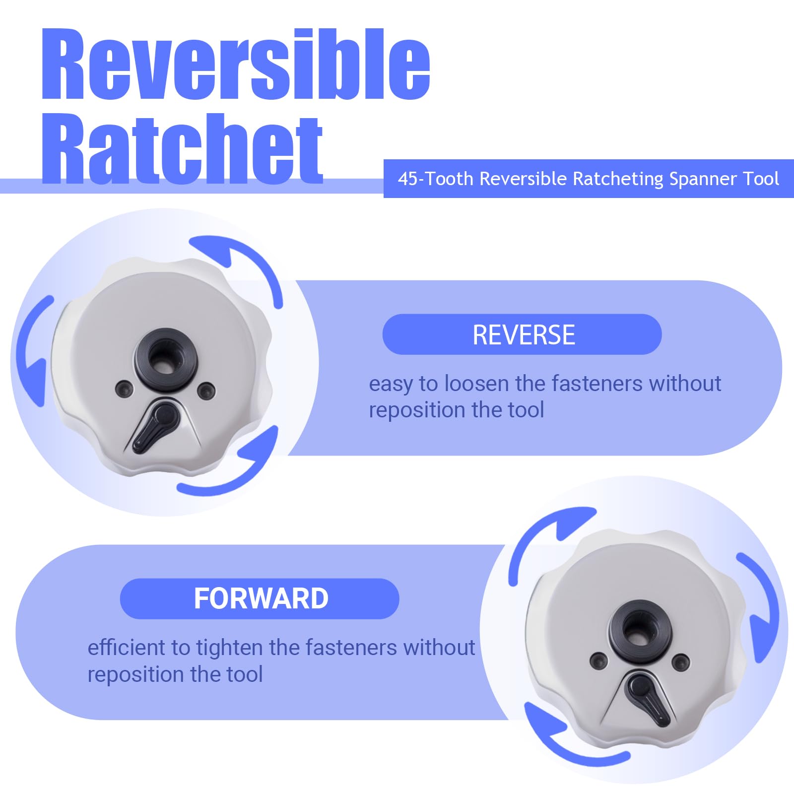 FyMosem 3-In-1 Palm Ratchet Wrench 1/4" Drive Finger Ratchet Thumb Ratchet Thumbwheel Socket Driver Bits Mini Reversible Ratcheting Wrench Tool Fits 1/4" Drive Sockets - Image 4