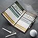 TORRO Large Golf Scorecard Holder – Genuine Leather Pro Golf Score Card Wallet with Card Slot and Pencil (Dark Brown)