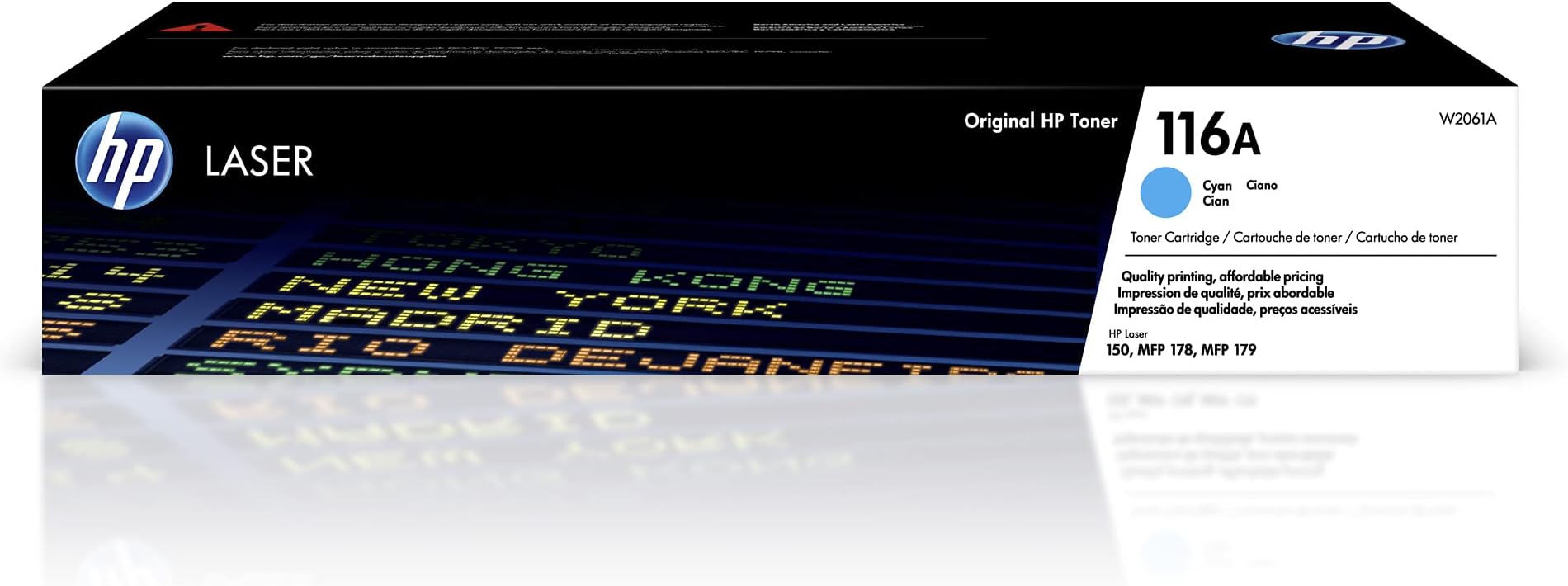 HP 116A Cyan Toner Cartridge | Works Color Laser 150 Series, Color Laser MFP 178, 179 Series | W2061A