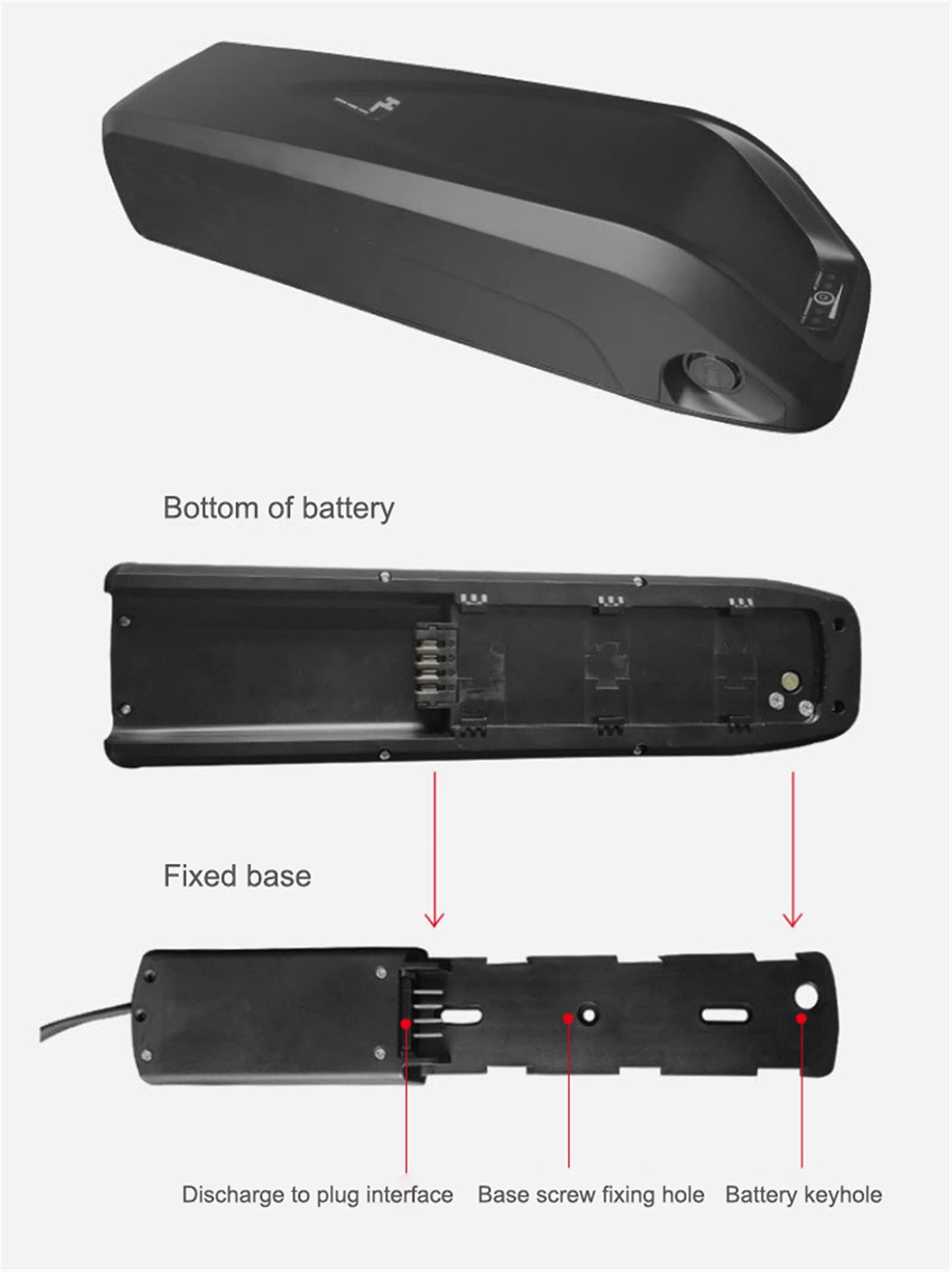 Ebike Batteria 36V 15Ah/17.5Ah con Caricatore e BMS per Motore 250W 350W 500W 750W Batteria per Bici Elettrica (36V 15Ah)