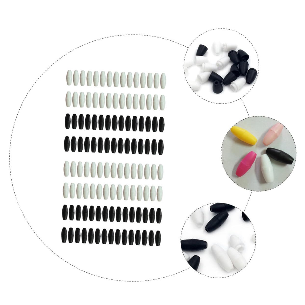 DOITOOL 700 Piezas Broches de Seguridad para Manualidades Diy Conectores de Cuerda de Plástico Negros para Pulseras Bolsos y Ropa