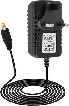 15W Power Supply Charger for Echo Dot 3rd/4th/5th, 12V AC Black | Power Adapter Power Lead Replacement for Alexa Echo Pop with Clock Dot Kids Fire TV Cube Spot Pop Edition Show 5 1/2 Gen