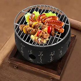 11,5 * 15cm, Alumínio, Mini Churrasqueira Carvao, Churrasqueira Estilo Japonês, Churrasqueira, Churrasqueira Carvao