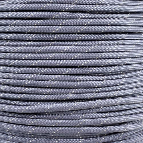Paracord Planet Reflective 550lb Paracord – 7 Strand Type III Nylon Parachute Cord for Outdoor Visibility, Hiking & Crafting