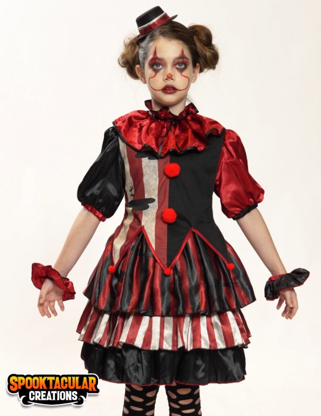 Disfraz de payaso terrorífico para niñas talla L miniatura 7