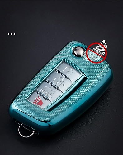 Miniatura 4 de HIBEYO Funda protectora para llavero Nissan Rogue Rogue Select Rogue Sport Sylphy Pulsar Sentra Flip plegable de 3 botones con llaveros, accesorios