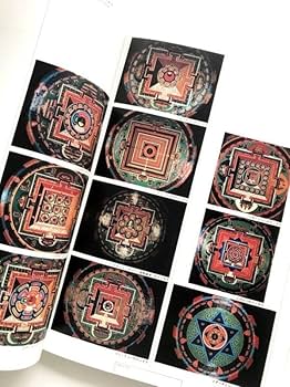 古美術円形アートピース チベット ラマ教 チベット仏教 プレート マントラ マンダラ ガラス 彫刻 曼荼羅