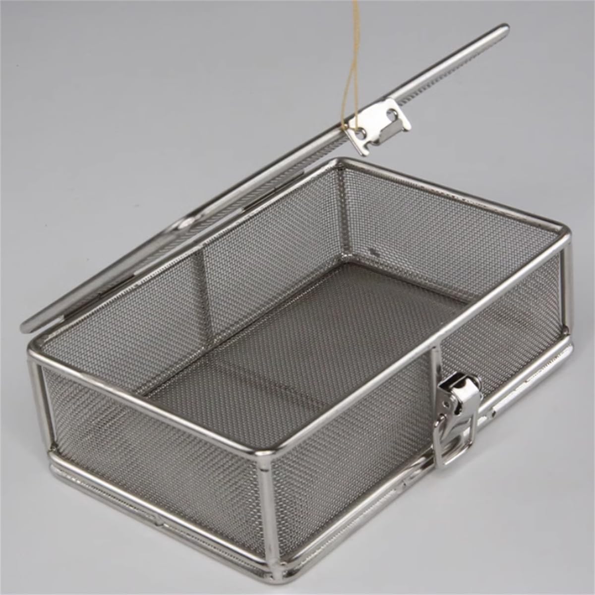 304 Edelstahl Desinfektionskorb, Instrumentenschale und Mesh Perforierte Körbe Sterilisationstray mit Deckel, Quality Industries Industriekorb Zum Waschen von Teilen, WWFKWEMK, a, 15 * 10 * 5cm