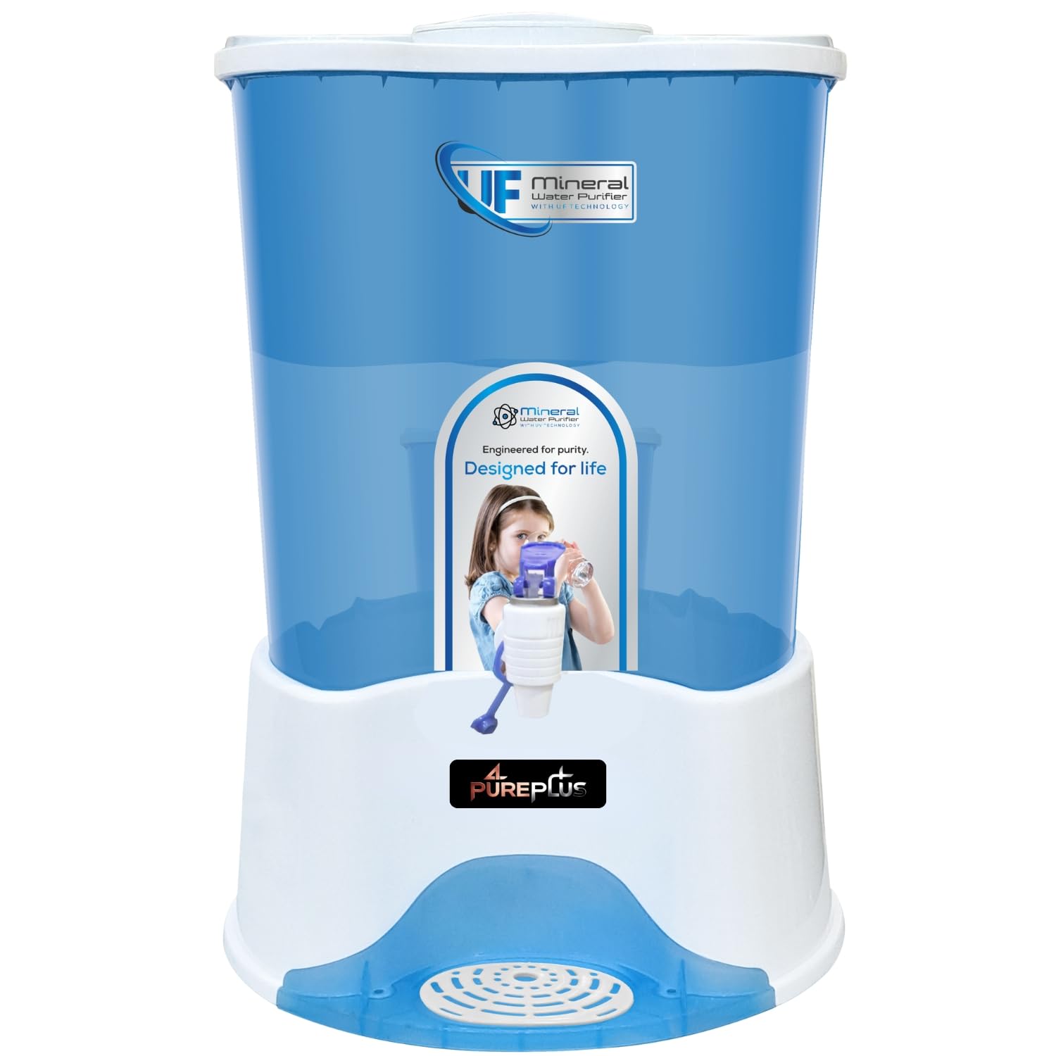 Pureplus 20 L Gravity Water Purifier UF Technology Based Non-Electric & Chemical Free Counter Top Water Filter System-picture-28