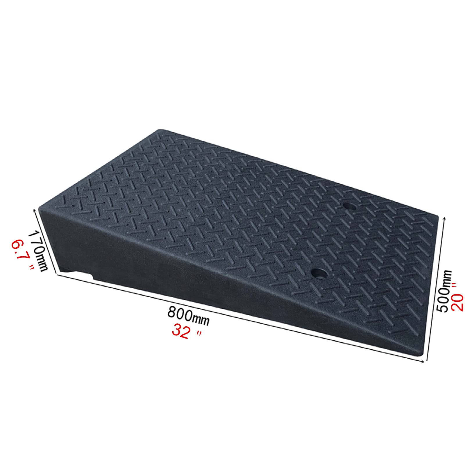 Threshold Ramp, Driveway Curb Rubber Ramps, Shed Threshold Loading Dock Ramps, Lawnmower Car Trailer Vehicle Trucks Handtruck Dolly's Atv's, Load 15000kg (Size : HEI
