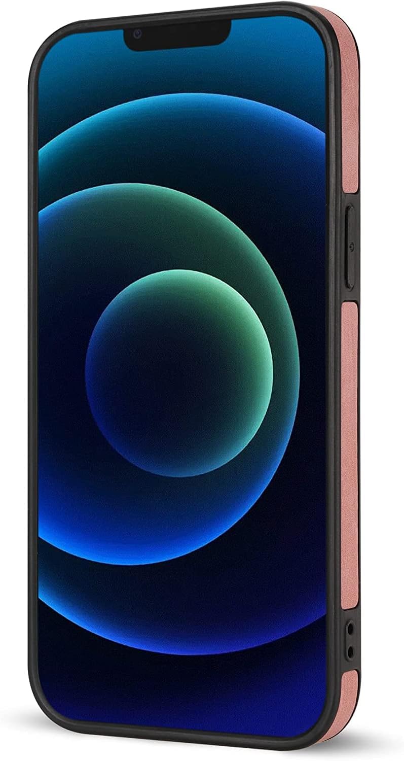 Wallet Case for iPhone 14/14 Plus/14 Pro/14 Pro Max with Card Holder, Flip Premium Leather Slim Back Stand Case Magnetic Clasp Shockproof Cover (Color : Pink, Size : 14Plus)