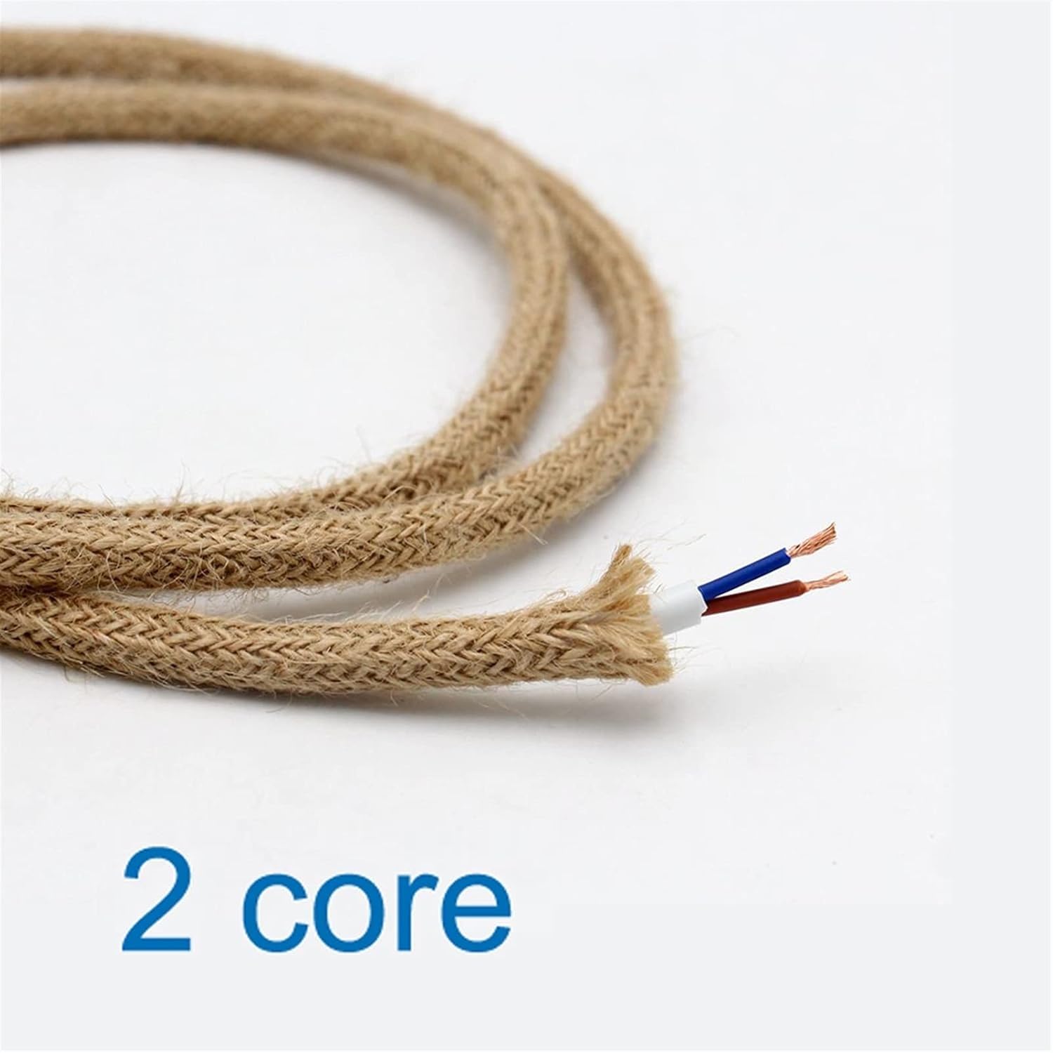 Cordon flexible tressé, Câble en cuivre tressé en tissu torsadé, corde flexible, noyau 2/3, 1-50m