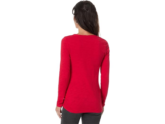 Long Sleeve Twisted Scoop Neck Tee - Image 1