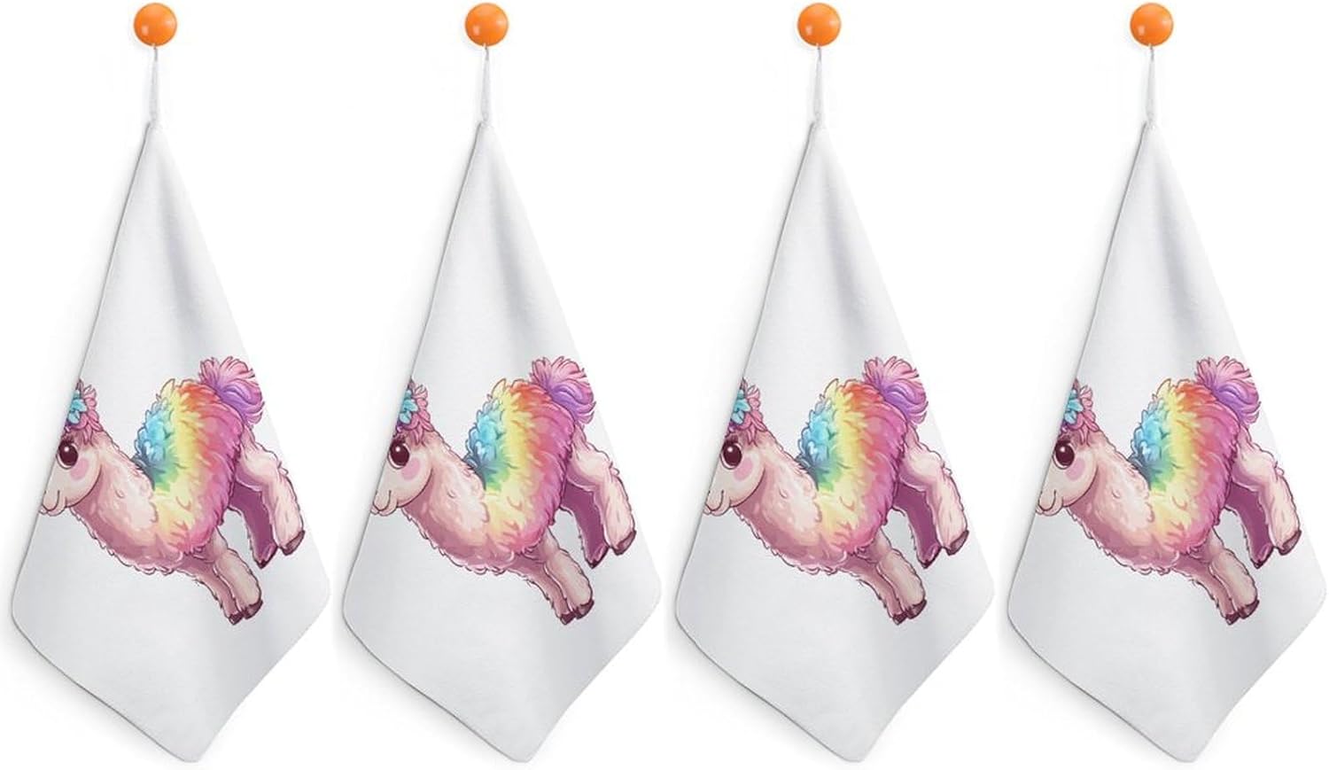 Alpaca Towel Hand Towels Decorative Towel for Bathroom Kitchen Shower Gym 4PCS