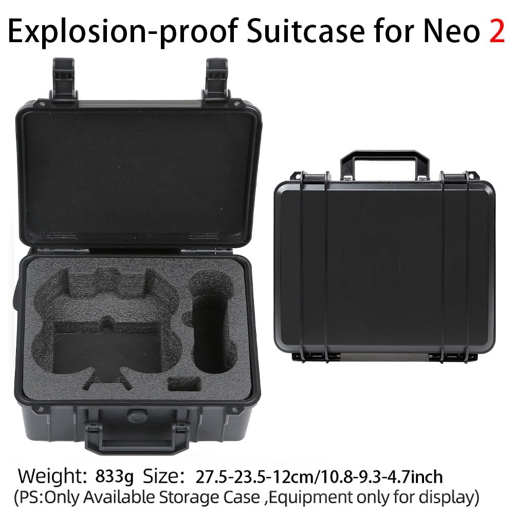 Wodoodporna twarda torba do przenoszenia nadaje się do DJI Neo 2 Drone, torba do przechowywania o wysokiej wytrzymałości, akcesoria do dronów