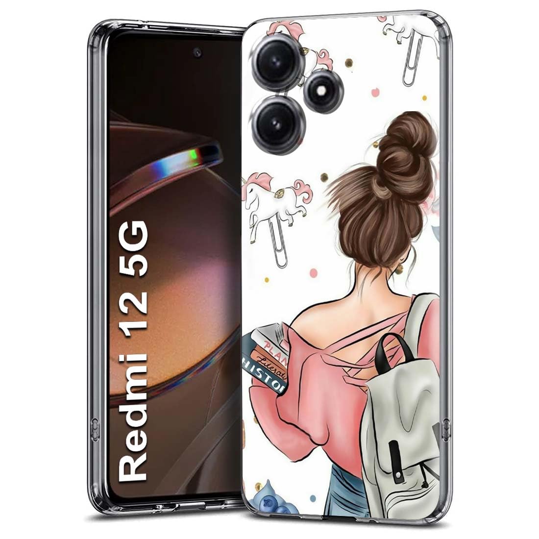 Fashionury Soft Silicone Designer Printed Full Protection Printed Back Case Cover for Redmi 12 5G -D0021 (B0CDKVQR7R) Amazon Price History, Amazon Price Tracker