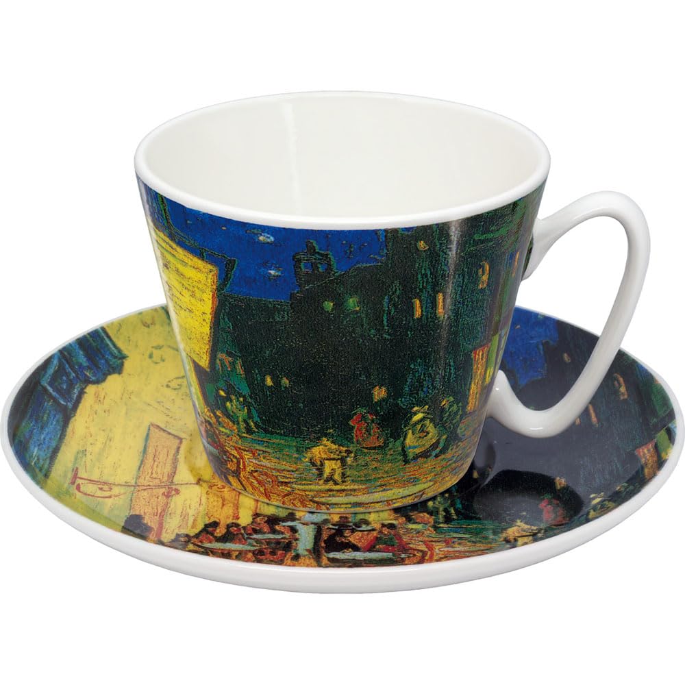 Amazon | 食器 名画カップ＆ソーサー ゴッホ「夜のカフェテラス