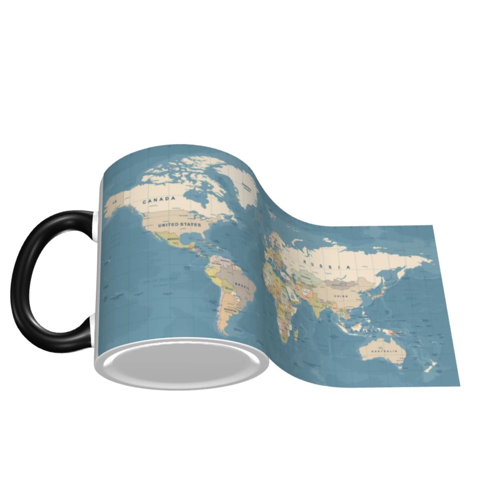 Amazon.co.jp: マグカップ 世界地図 ヴィンテージ地図 陶器 マグ