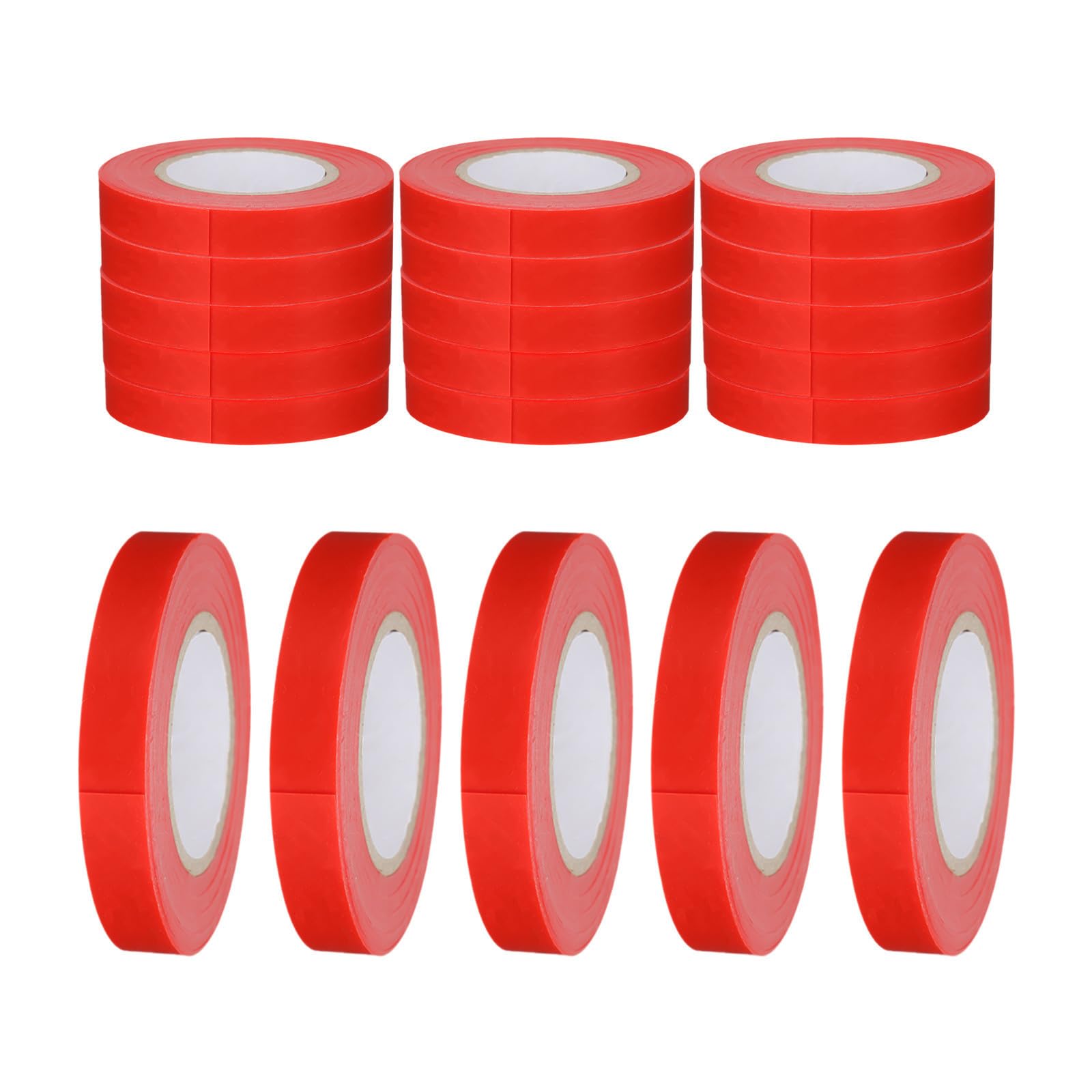 YARNOW Cinta Adhesiva Roja de PVC para Atar de y Planta, Flexible Residuos, Adecuado para de Poda y Temporada de, Pack de 20 Rollos