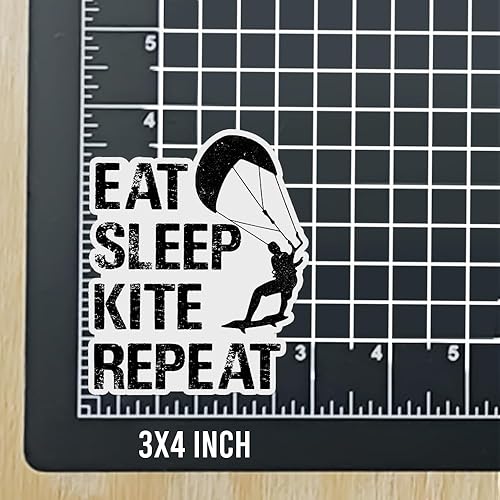 Miniatura 4 de Calcomanías para kitesurf, kitesurf, kitesurf, kitesurf, kitesurf, kitesurf, kiteboarding, kiteboarding, regalo, botella de agua, vaso, laptop, 3 x