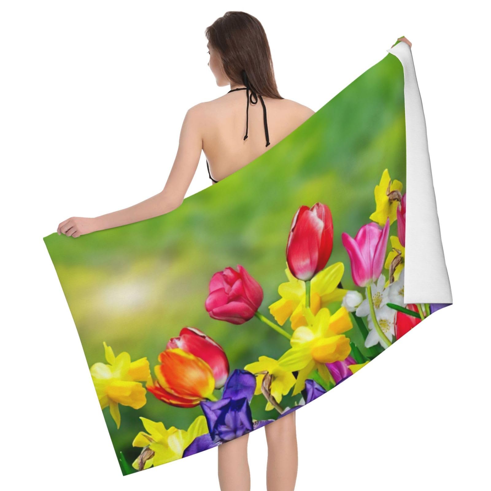 Fleurs séchage rapide idée cadeau personnalisé serviette sport pour adulte