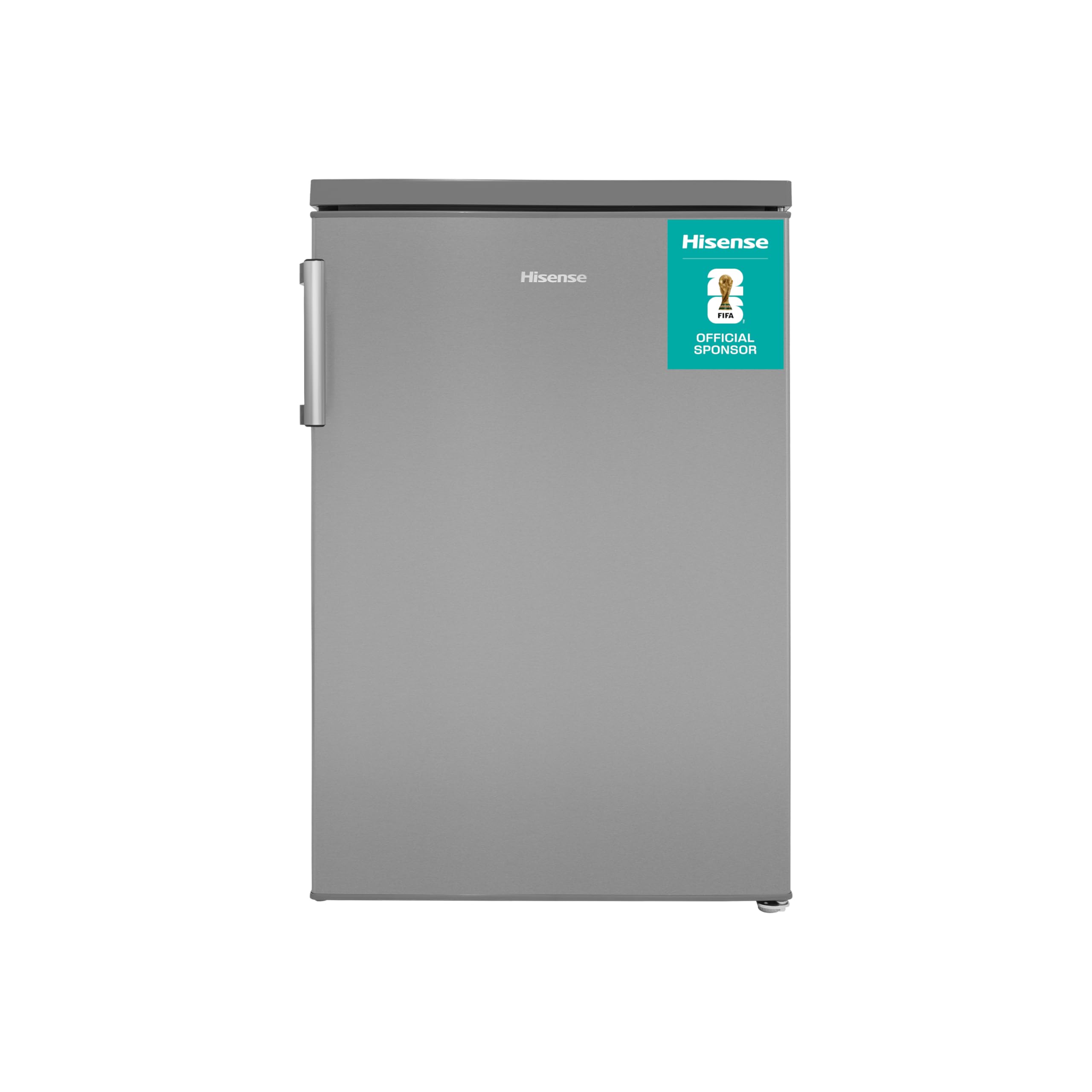 RL170D4BCE 133L Under Counter Larder Fridge with LED Lighting 56 × 84.5 × 57.5 cm (W×H×D), Stainless steel, Grey