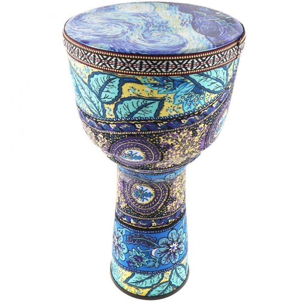 Hrippy 8,5 Pouces Coloré De Tambour Africain Djembe Art De Tissu Coloré Tambour PVC pour Enfants Tambour À Main Instrument De Musique