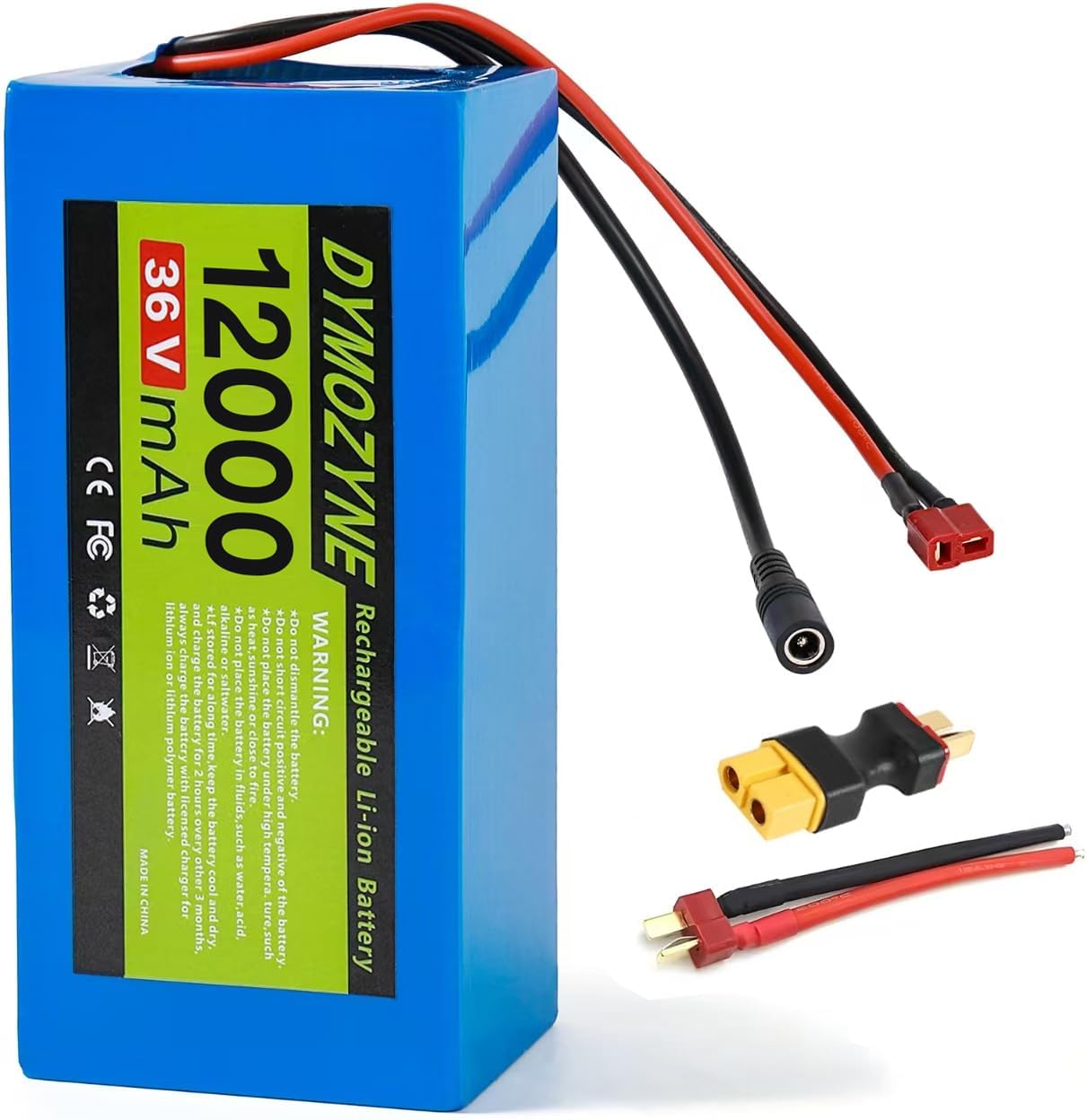 36V 12Ah Ebike Battery, Lithium Battery Pack with 30A BMS for 100W-2000W Electric Bike and Motor E-Bike, 36V Motory for DIY of Electric Bicycles