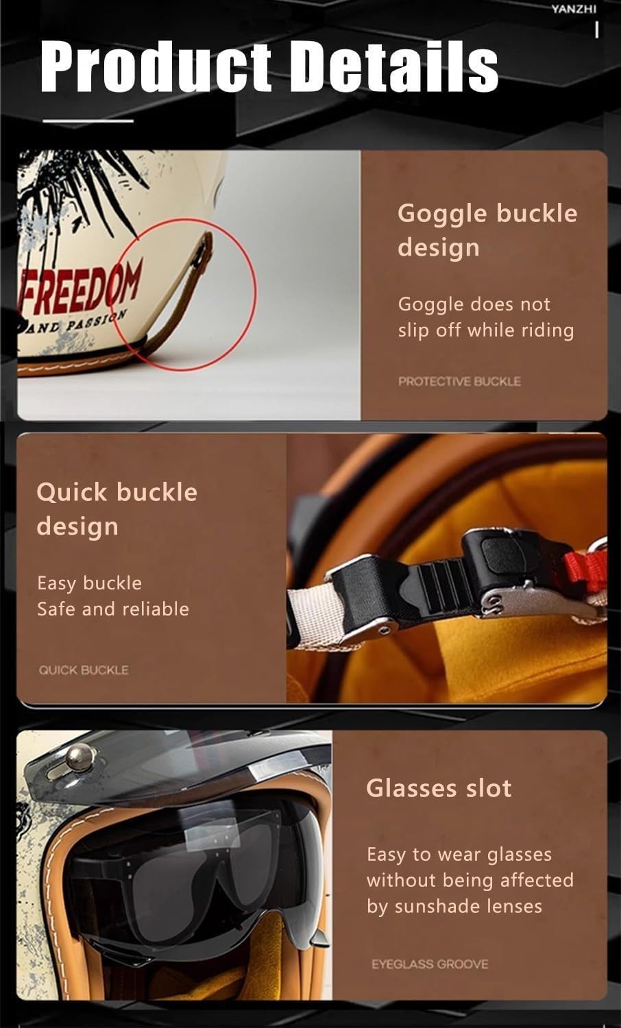Casque Jet Vintage 3/4 avec Bluetooth et Visière, Casque de Moto Ouvert, Approuvé ECE et Dot, Unisexe Compatible avec Scooter, Cruiser et Vélo