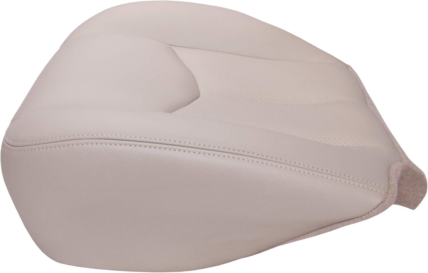 The Seat Shop Driver Bottom Replacement Perforated Leather Seat Cover - Shale Tan (Compatible with 2003-2006 Cadillac Escalade)