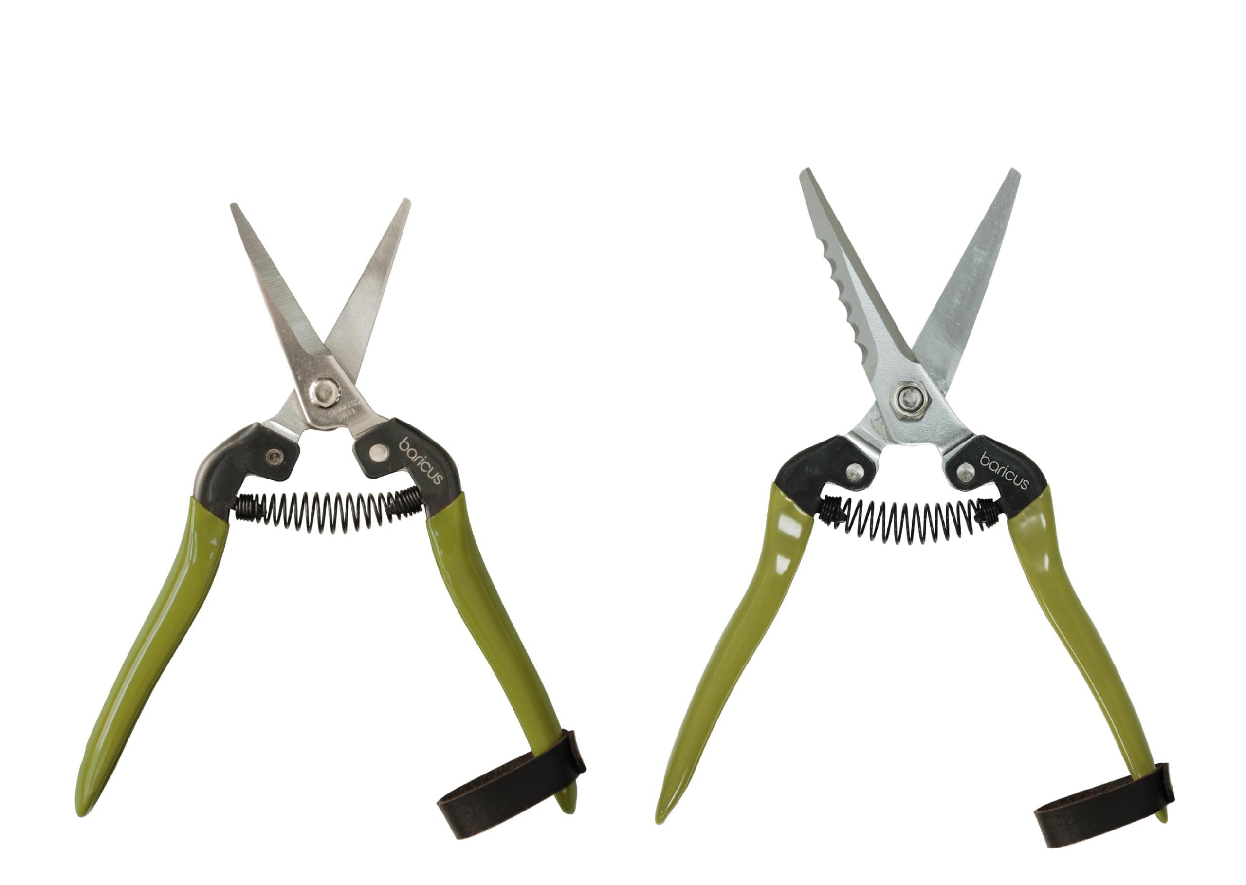 Baricus Gartenschere Set Jumbo & Präzisionsschere 200/185 mm Edelstahl Klingen 3 Schneidflächen Allzweckschere Garten Haushalt – B-Ware