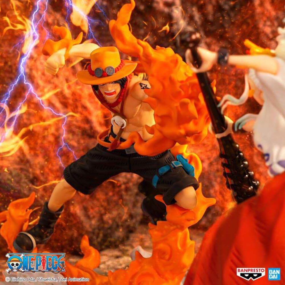 Banpresto Figura de Acción Portgas D Ace One Piece, Senkozekkei 9cm BP19492 Multicolor