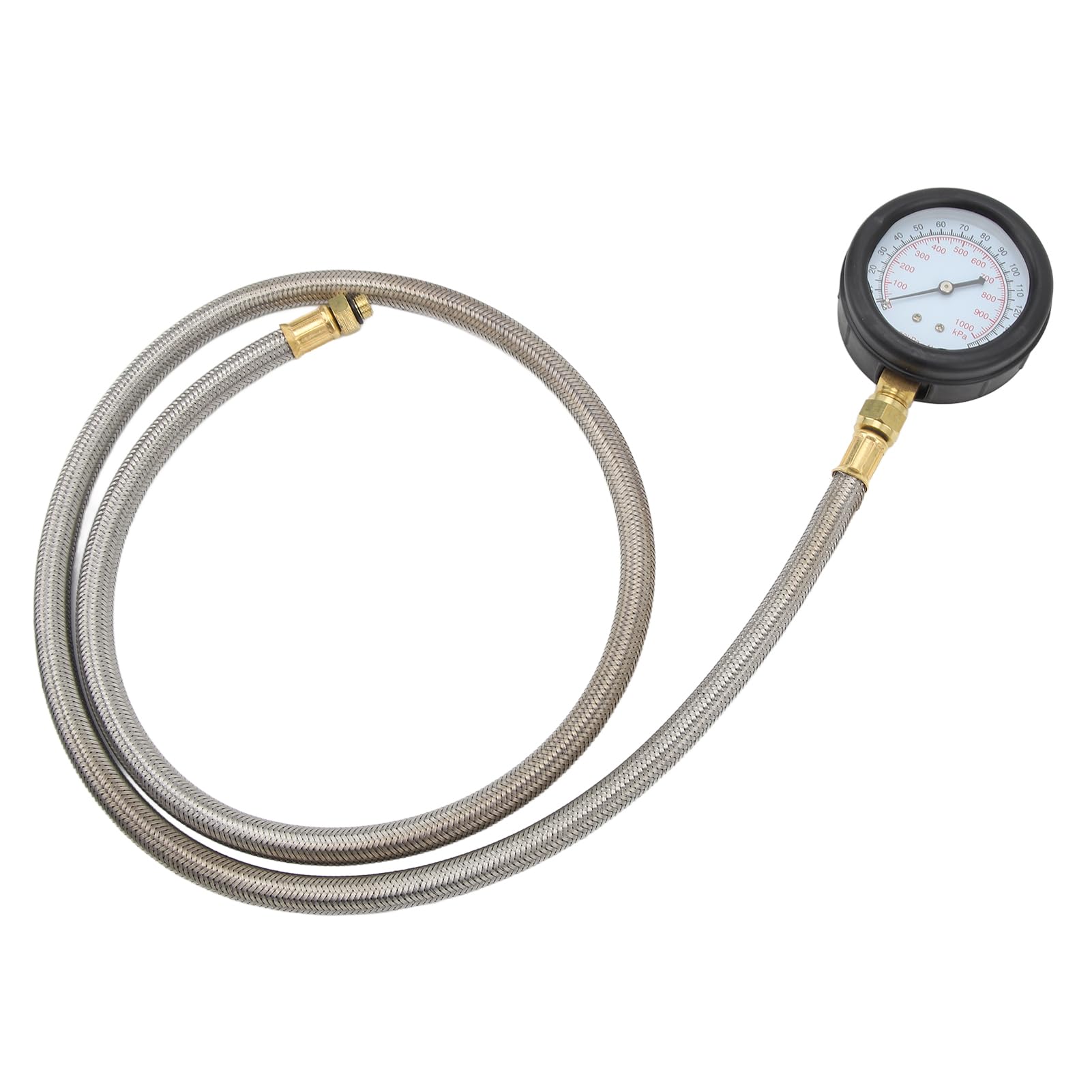 Probador de presión de aceite, kit de medidor de 0-150 PSI con 15 adaptadores, herramienta de diagnóstico de motor de manguera flexible para servicio de vehículos
