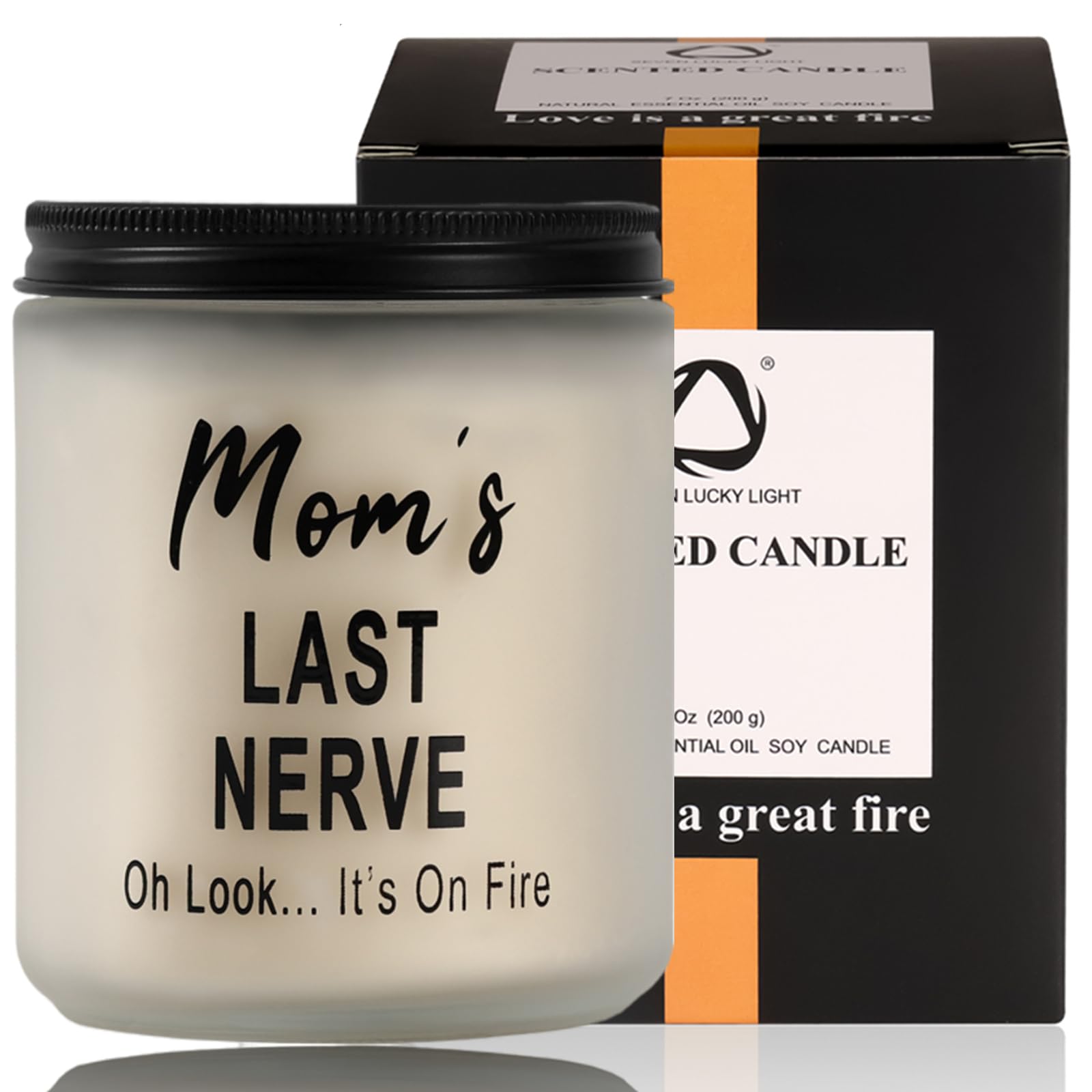 SEVEN LUCKY LIGHT Moms Last Nerve Candle Gifts for Mom,𝐈𝐦𝐩𝐫𝐞𝐬𝐬𝐢𝐯𝐞 Moms Candle,Clean Burning Natural Soy Lavender Candles