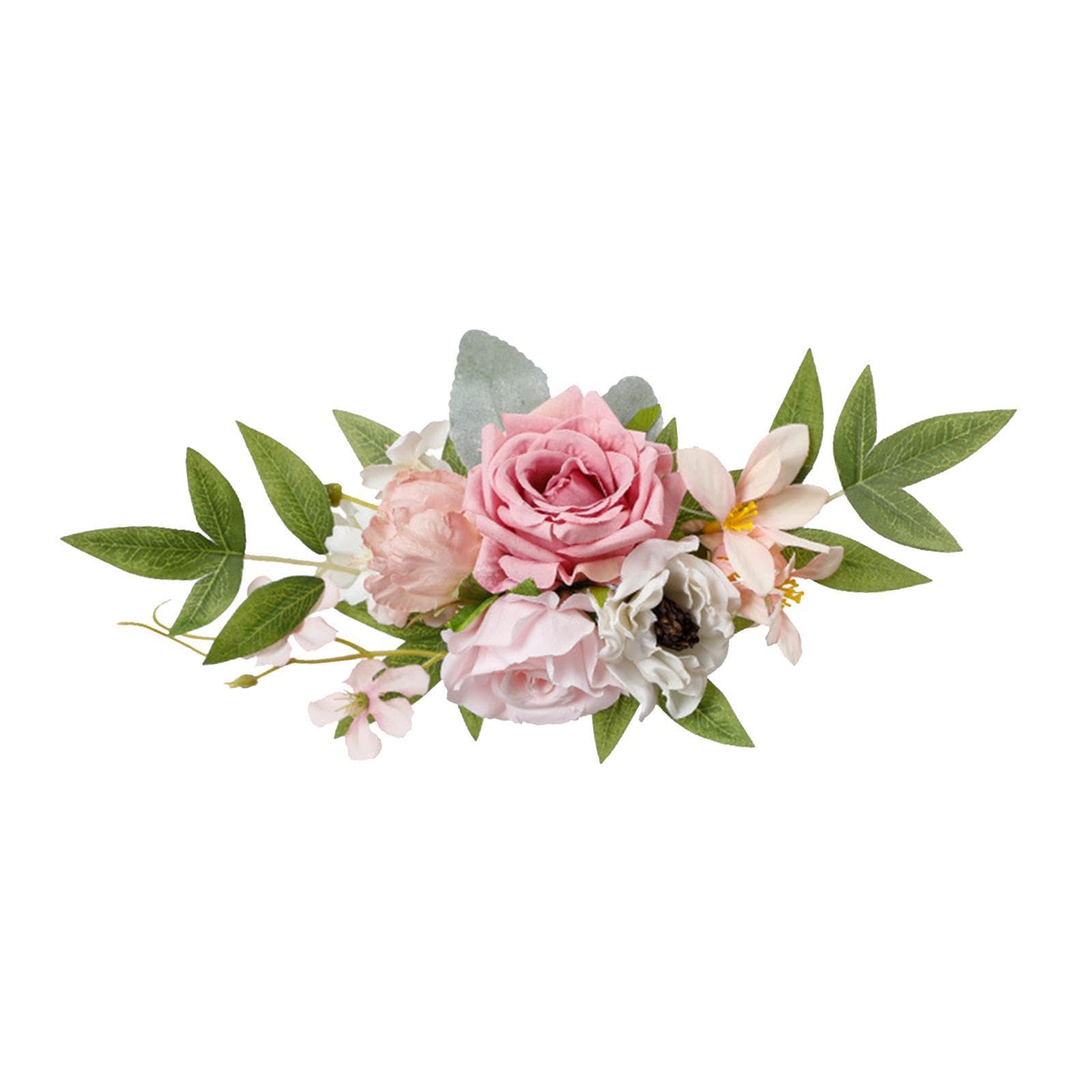 QUXVUIS Pew Flowers Wedding Decorations Ceremony Pew Flowers Brightly Colored Faux Roses Adorning Chairs For Dreamy Celebrations Lightweight Home Decorations, Style C