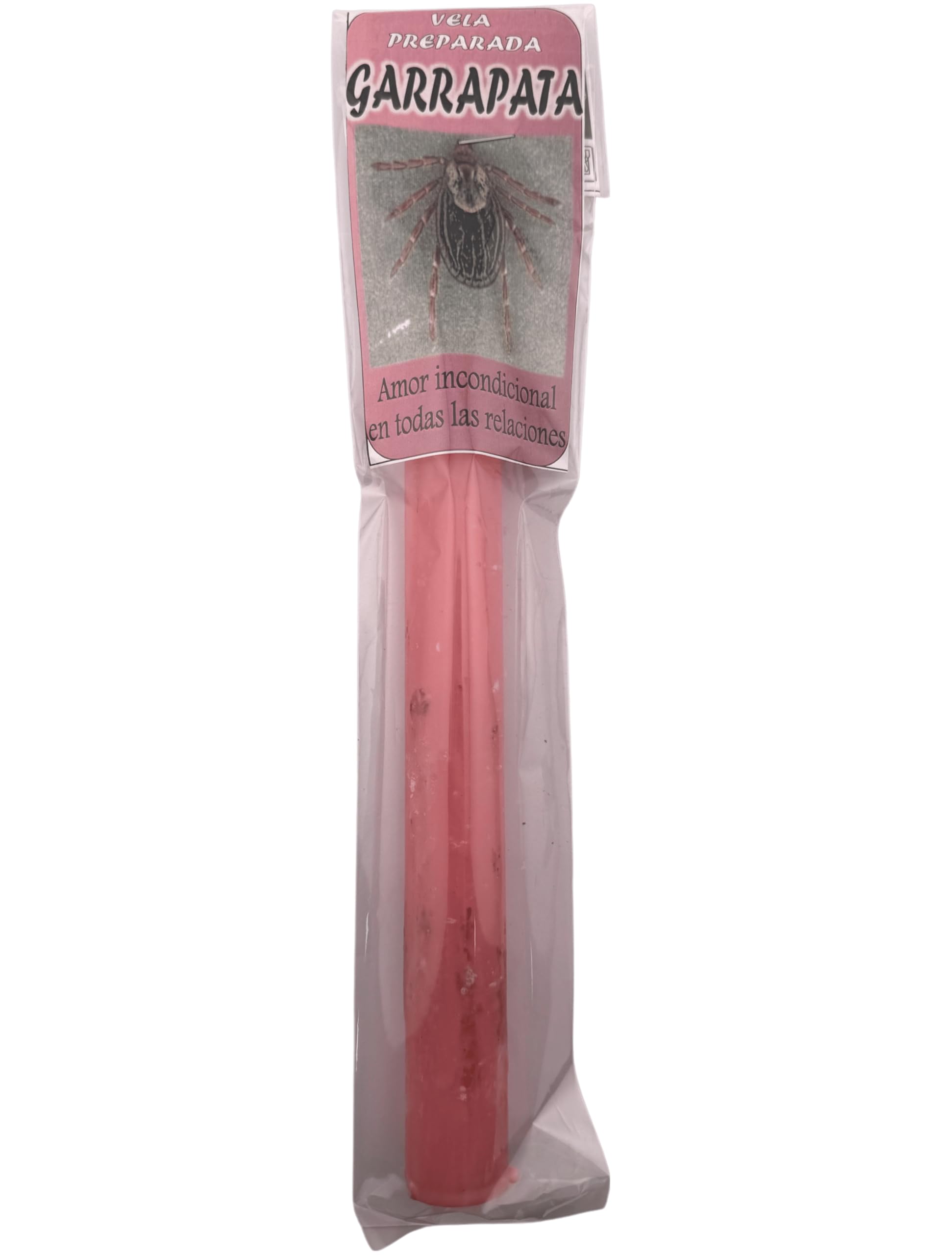 HOSTENATURA Vela Preparada Ritualizada Garrapata 18cm - Amor incondicional en Todas Las relaciones
