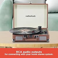 Vista 4 de RadioShack Tocadiscos portátil para maleta con Bluetooth