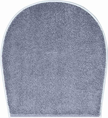 Grund Badteppich 100% Polyacryl, ultra soft, rutschfest, RIALTO, WC-Deckelbezug 47x50 cm, anthrazit