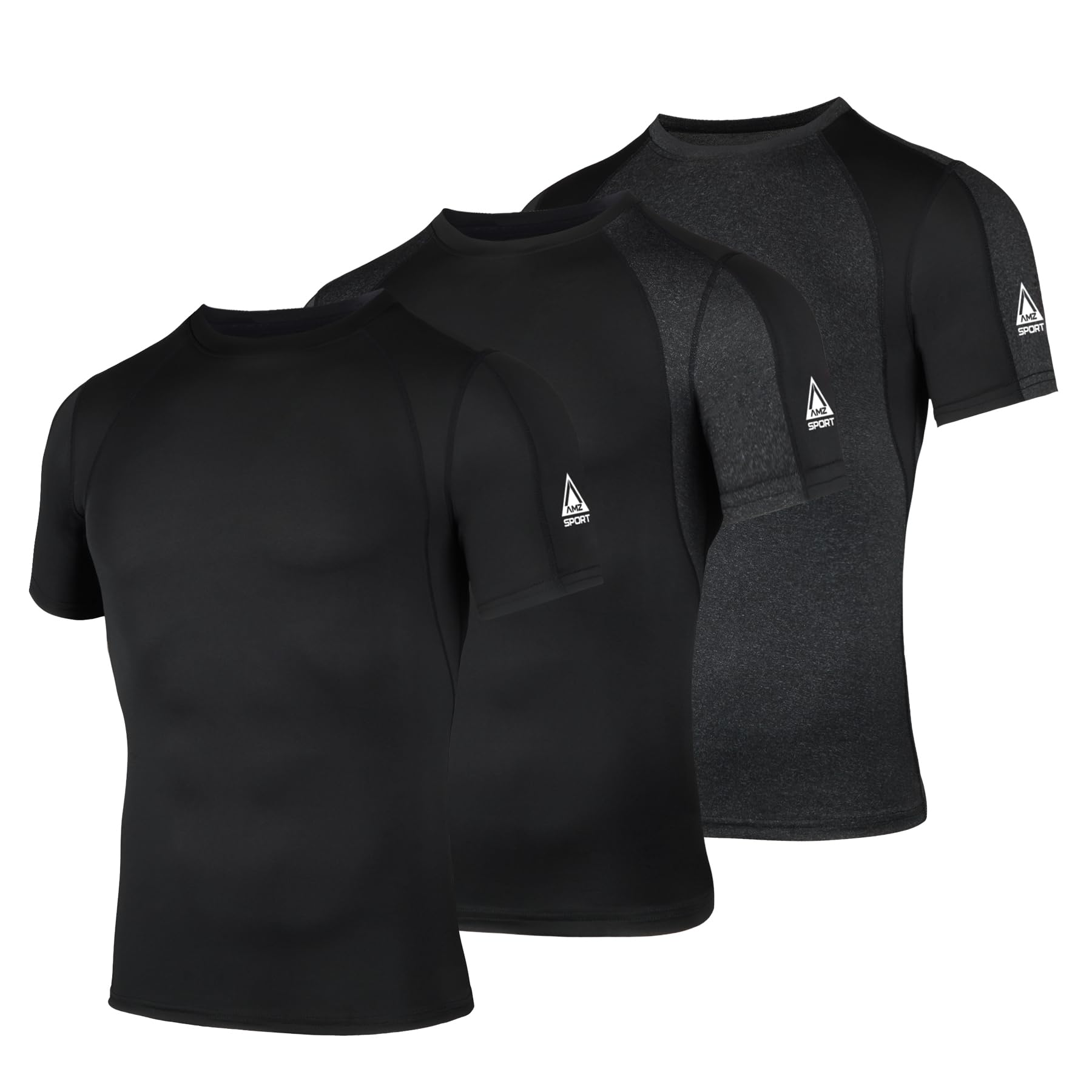 AMZSPORT Maglia a Manica Corta Compression da Uomo Sport Palestra