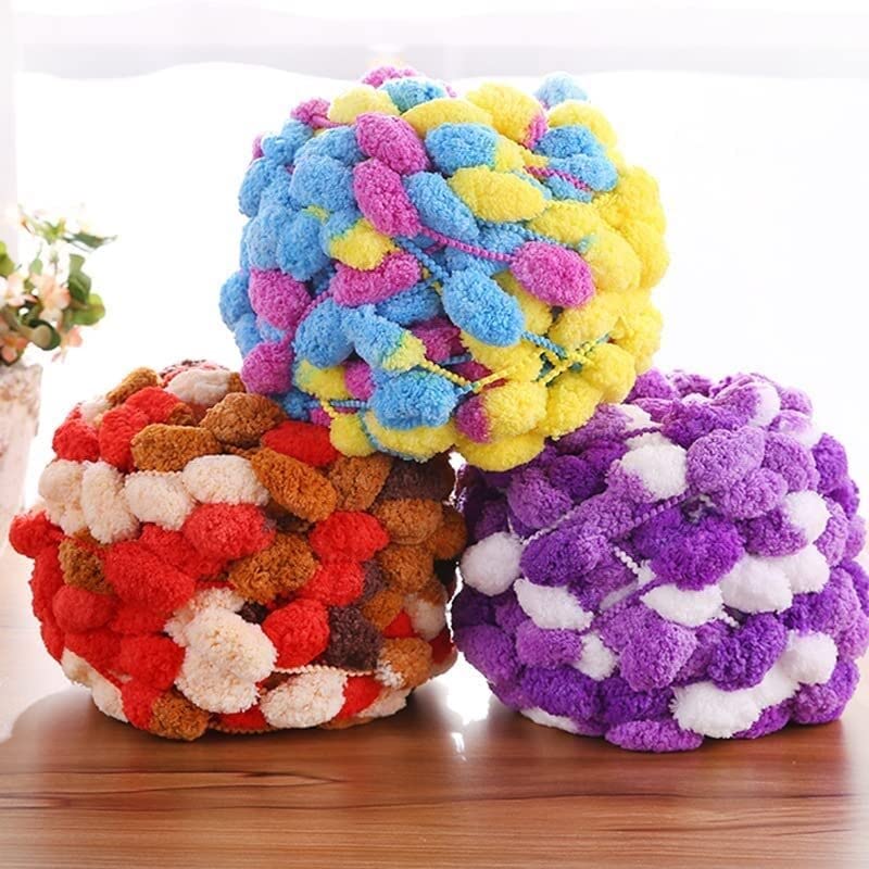 【ri】Acka flower pompon knit CHICWISH Women's Yellow Stitch Flower Pom-Pom Knit Cardigan at