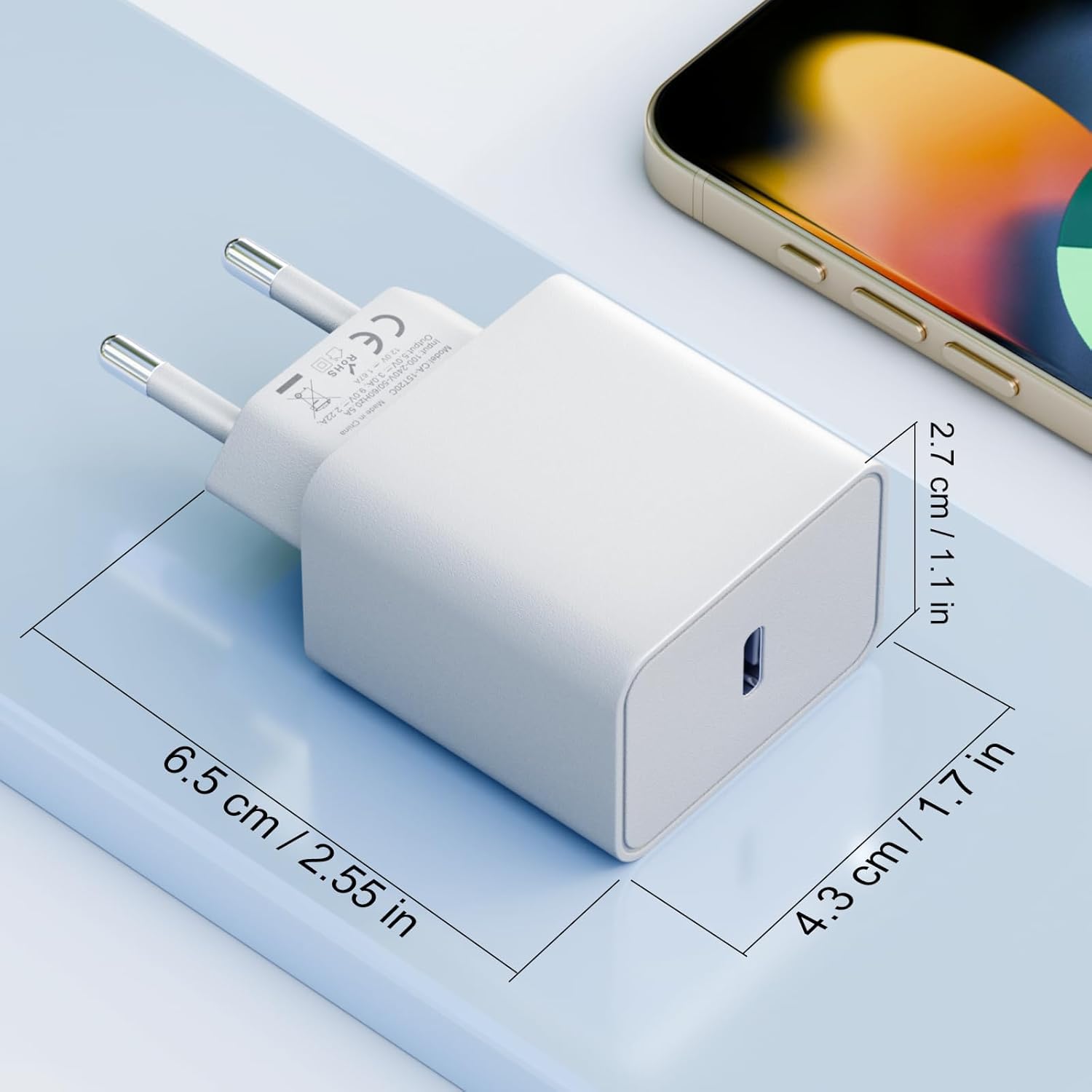 Caricatore i Phone, 3 Pezzi Caricabatterie rapido da 25 W con 2 pezzi 2M Cavo i Phone ad alta velocità,Adatto per i Phone14/13/12/11 pro/pro max/se/x/xr/8/7/6 p(i Phone 11/12/13/14 25W)