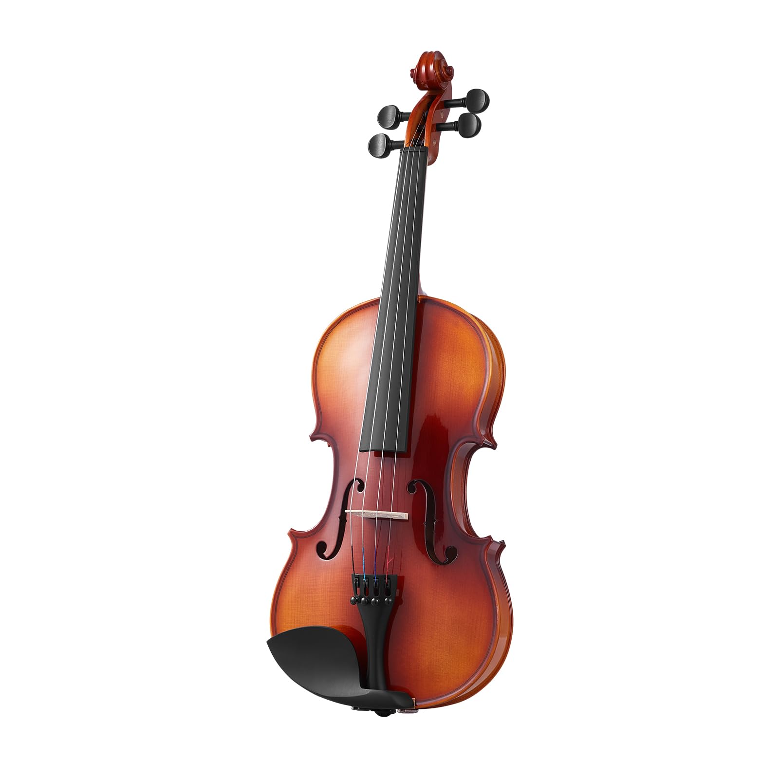 VEVOR Violine 4/4, 584,2 mm Armlänge, Geigenset mit Hartschalenkoffer, Kolophonium, Bogen, Schulterstütze, Steg, zusätzlichen Saiten, professionelles Massivholzinstrument (glänzend braun)