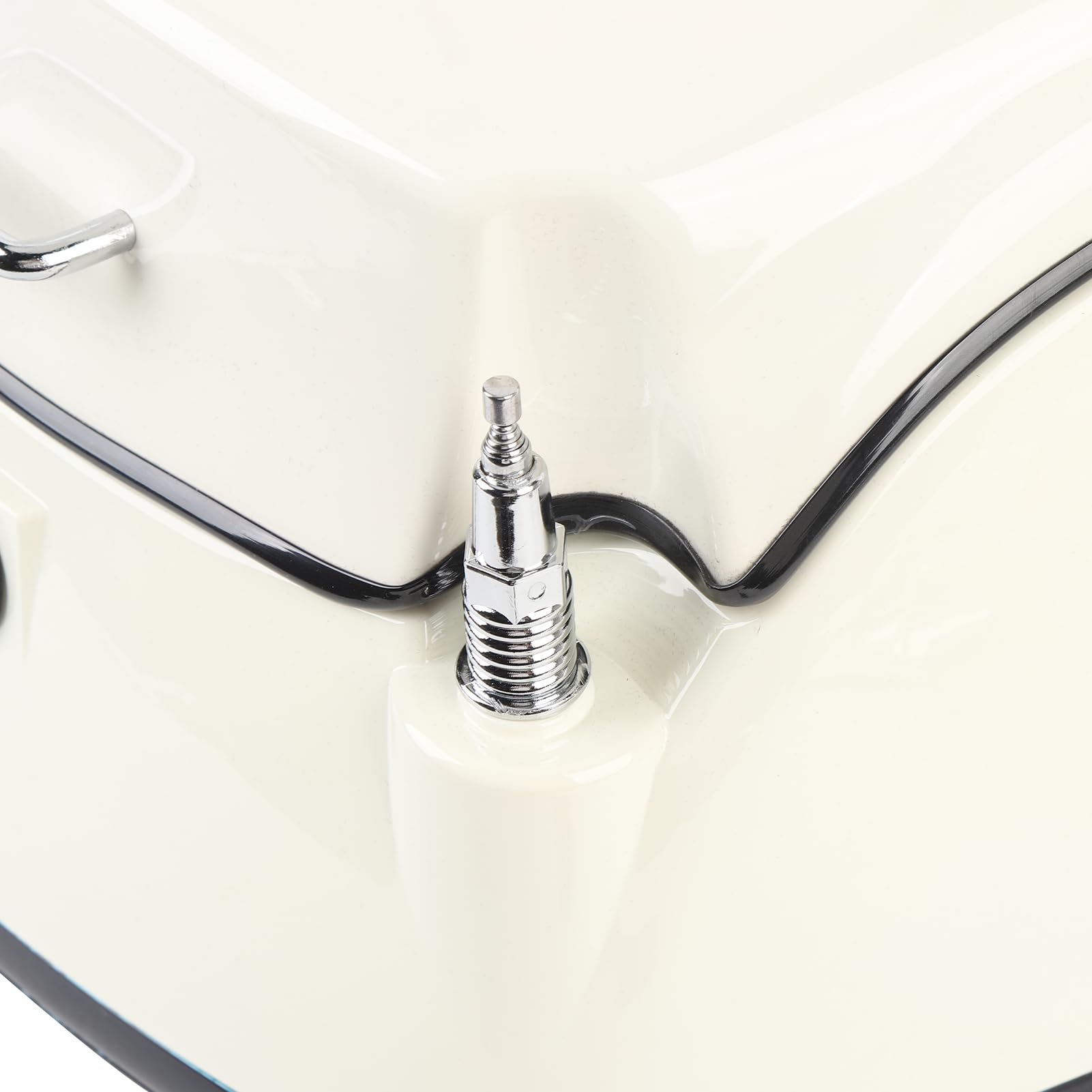 Wodoodporny futerał na Motocyklowy 38L o Dużej Wytrzymałości dla Rowerzystów Uniwersalny ABS z Zamkiem na Klucz (WHITE)