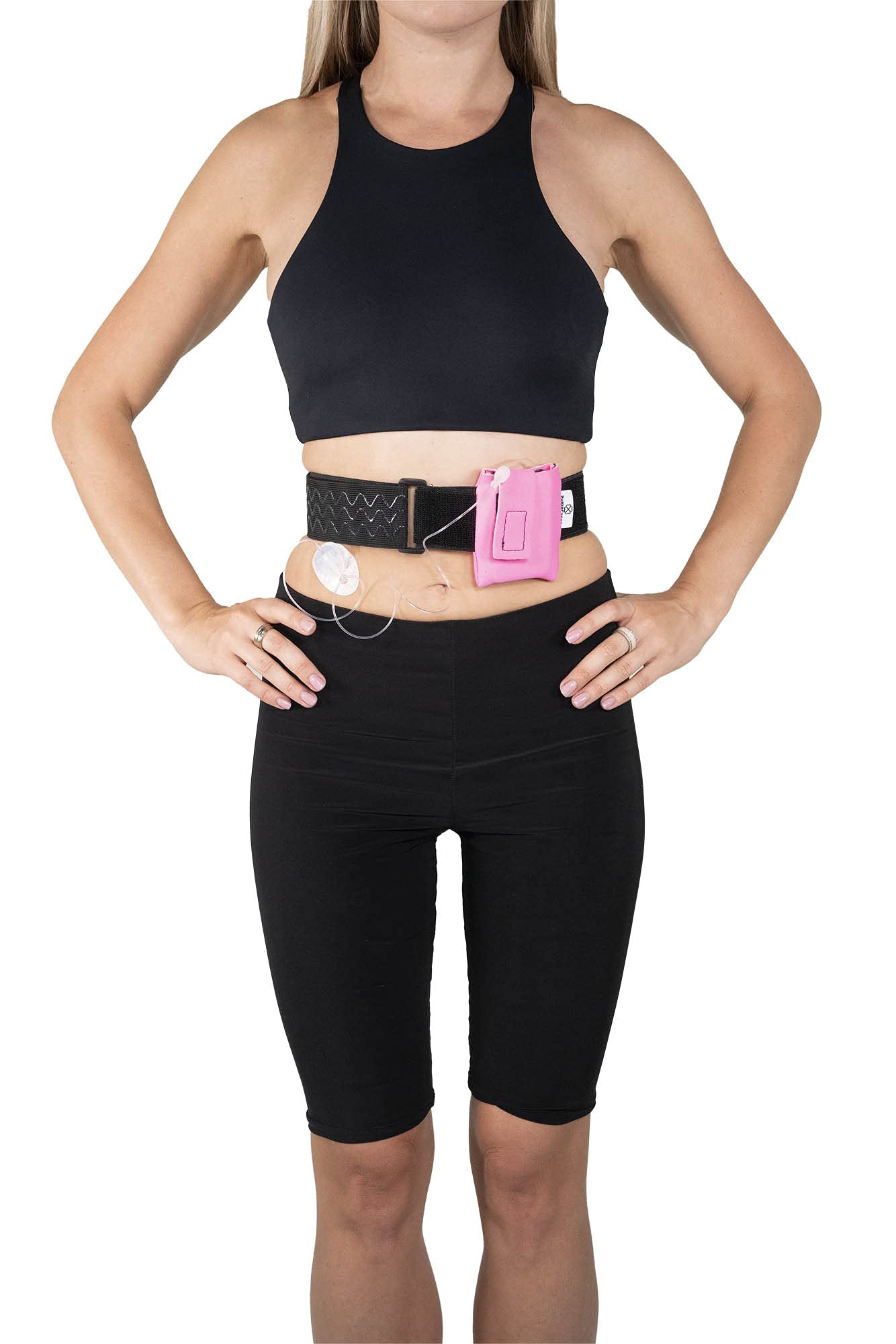 Pumpcases Pink Insulin Pump Holder – Diabetic Insulin Pump Stretch Belt – Waist Belt Insulin Pump Case – Pumpcases™ are Compatible with 780G – Assembled in The USA (Small)