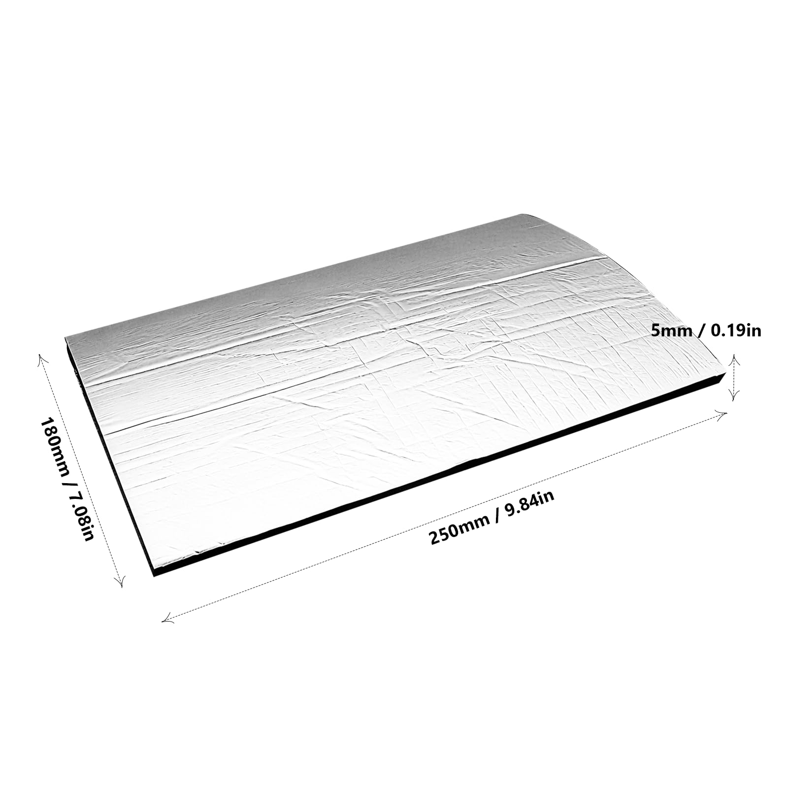 Alubutilo Auto Aislamiento – 15 x Esterilla aislante autoadhesiva 250 x 180 x 5 mm – Aislamiento acústico y protección contra el calor para vehículos – Placas de aluminio impermeables con