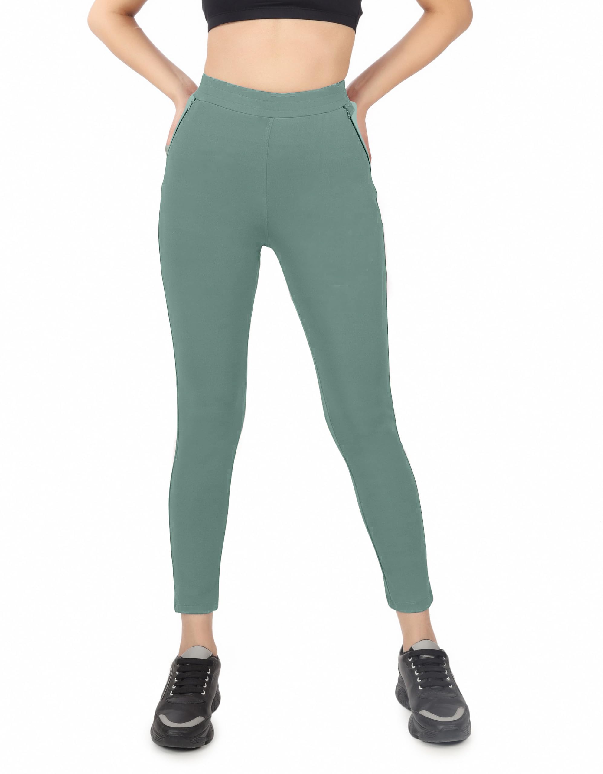 MehrangStretchable Yoga Pants for Women & Gym Pants for Women Workout with Mesh Insert & Side Pockets