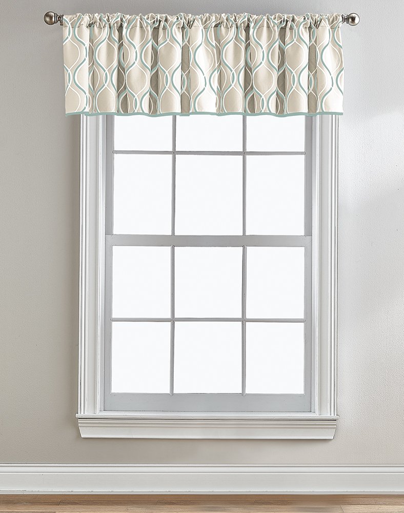 CHF 1Z44510LAQ Morocco Valance, Aqua, 50" W x 18" L